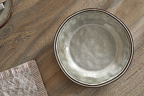 Pedra Dinner Plate - Pewter-TABLEWARE-Nkuku