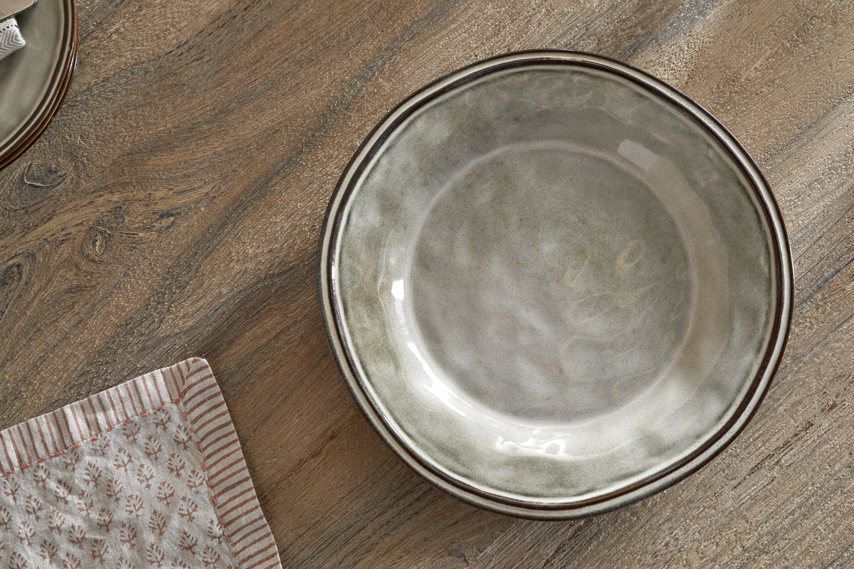 Pedra Dinner Plate - Pewter-TABLEWARE-Nkuku