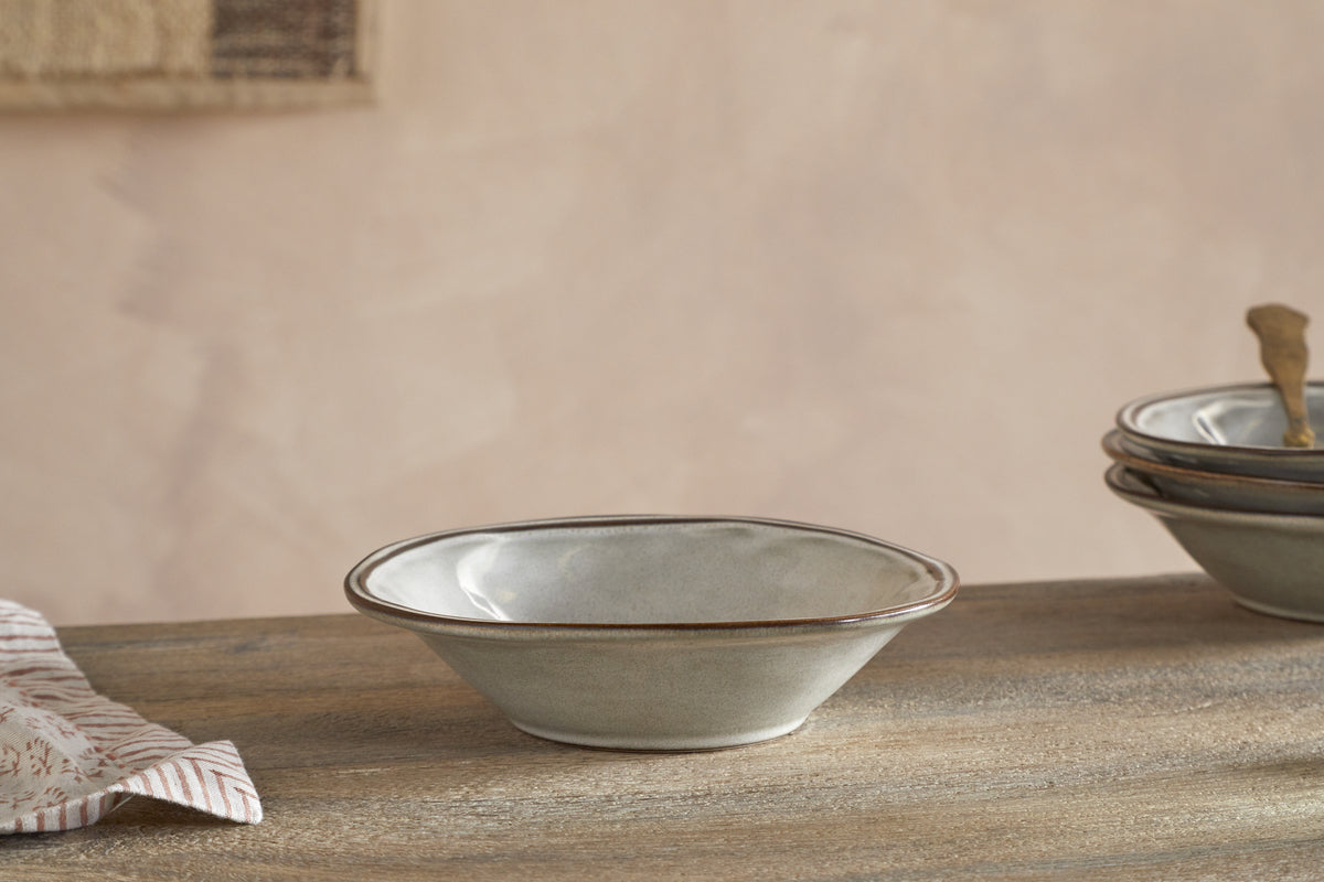 Pedra Cereal Bowl - Pewter-TABLEWARE-Nkuku