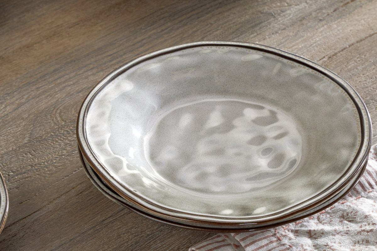 Pedra Dinnerware Set - Pewter - (Set of 12)-TABLEWARE-Nkuku