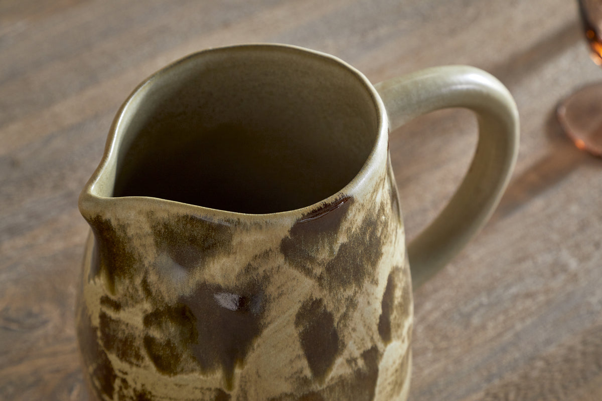 Terra Jug - Khaki Green-SERVEWARE-Nkuku