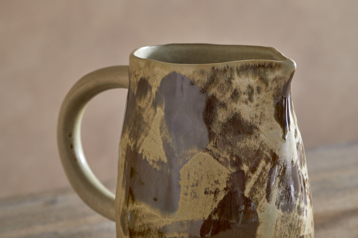 Terra Jug - Khaki Green-SERVEWARE-Nkuku