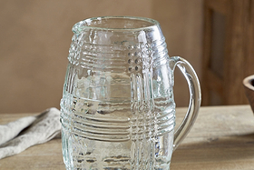 Kaanch Jug - Clear-GLASSWARE-Nkuku