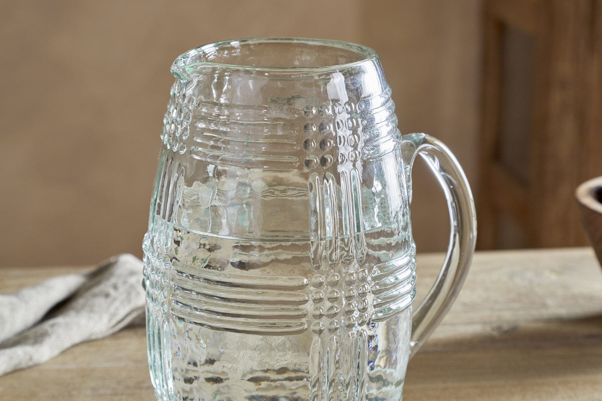 Kaanch Jug - Clear-GLASSWARE-Nkuku