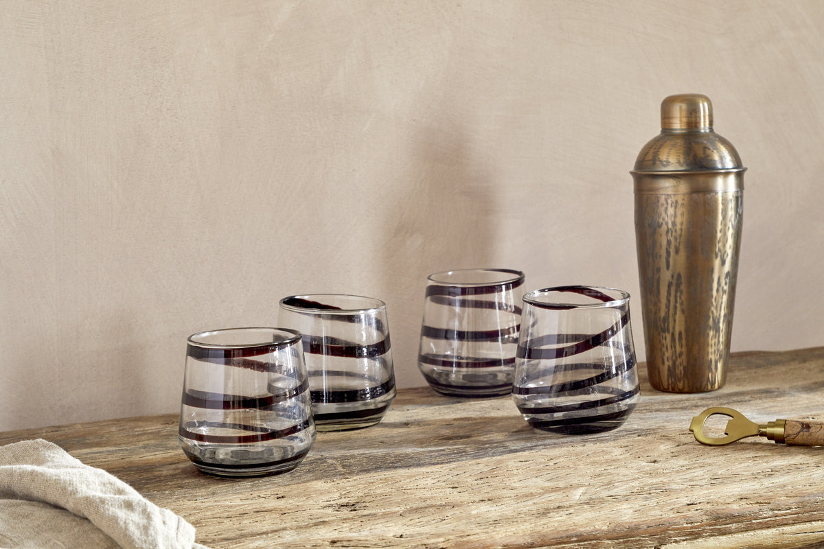 Nadia Tumbler - Mocha - (Set of 4)-GLASSWARE-Nkuku