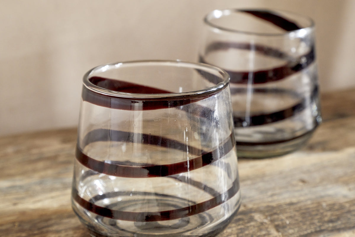 Nadia Tumbler - Mocha - (Set of 4)-GLASSWARE-Nkuku