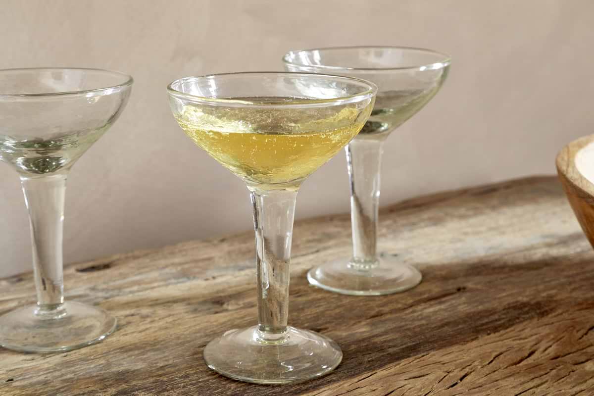Yala Hammered Champagne Coupe (Set of 4)-GLASSWARE-Nkuku