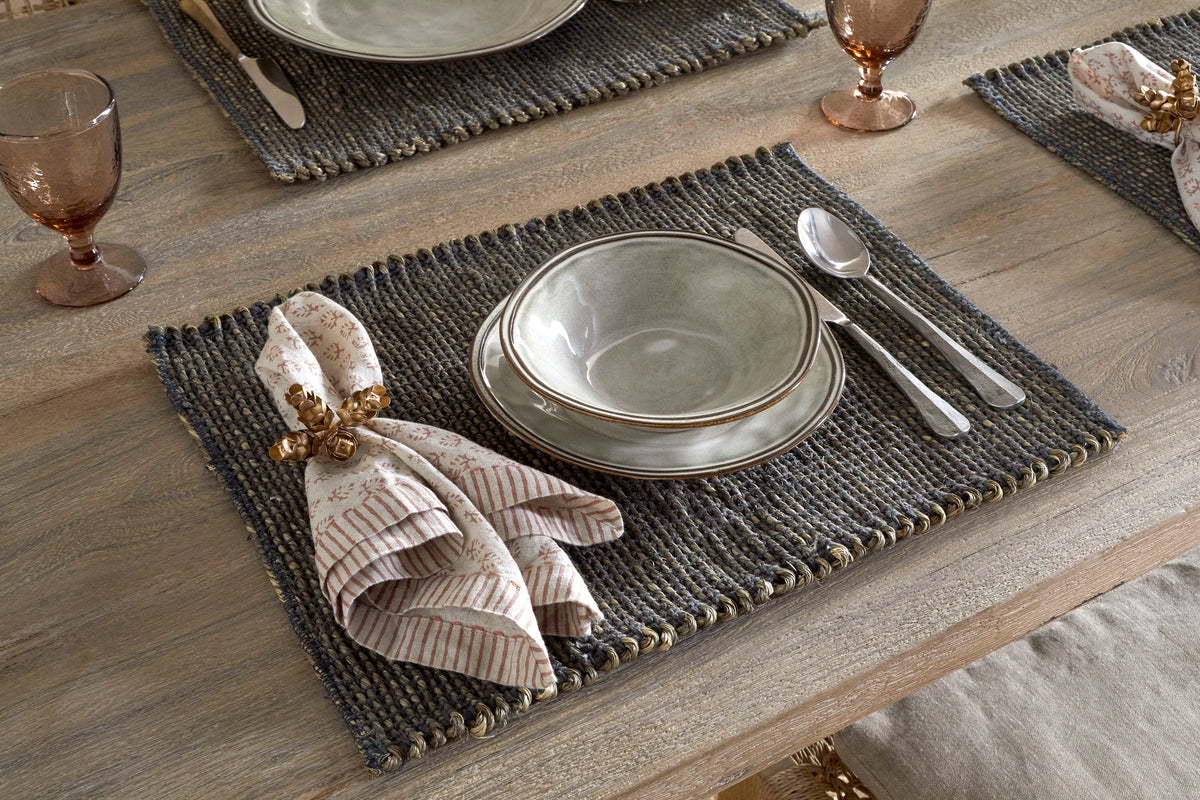 Gatita Seagrass Placemat Rectangular - Mocha - (Set of 4)-KITCHEN & DINING ACCESSORIES-Nkuku