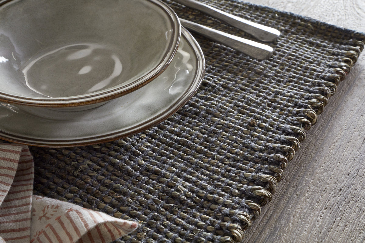 Gatita Seagrass Placemat Rectangular - Mocha - (Set of 4)-KITCHEN & DINING ACCESSORIES-Nkuku