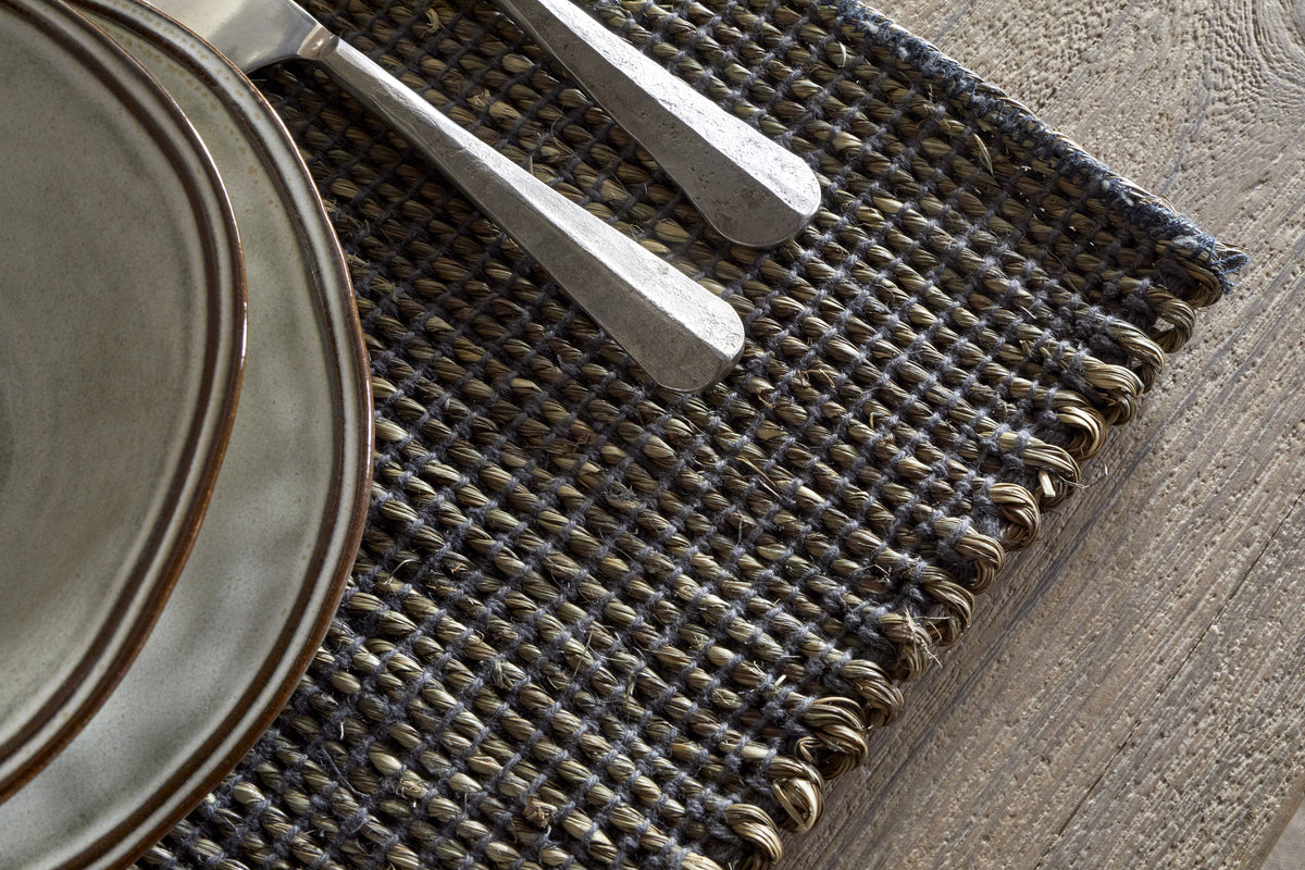 Gatita Seagrass Placemat Rectangular - Mocha - (Set of 4)-KITCHEN & DINING ACCESSORIES-Nkuku