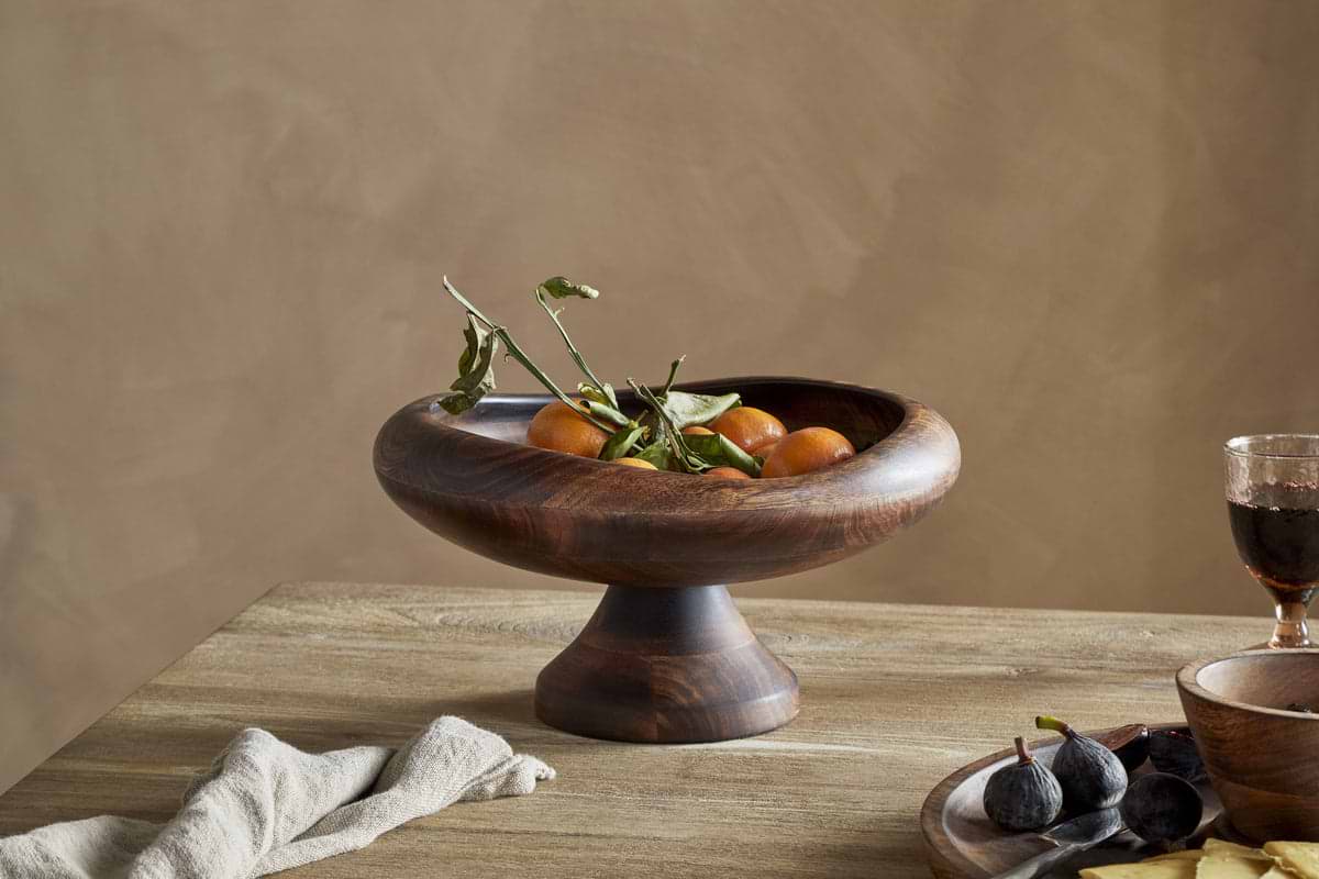 Sindar Pedestal Bowl - Natural-SERVEWARE-Nkuku
