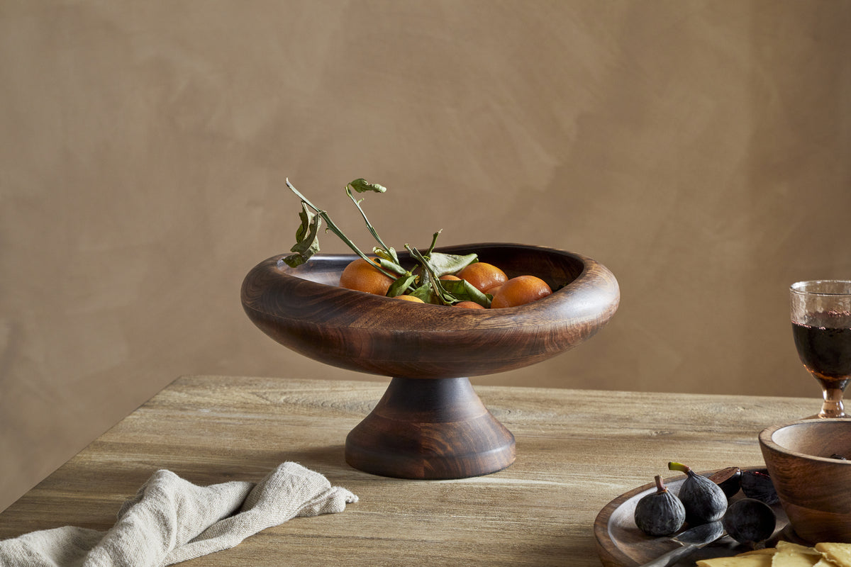 Sindar Pedestal Bowl - Natural-SERVEWARE-Nkuku