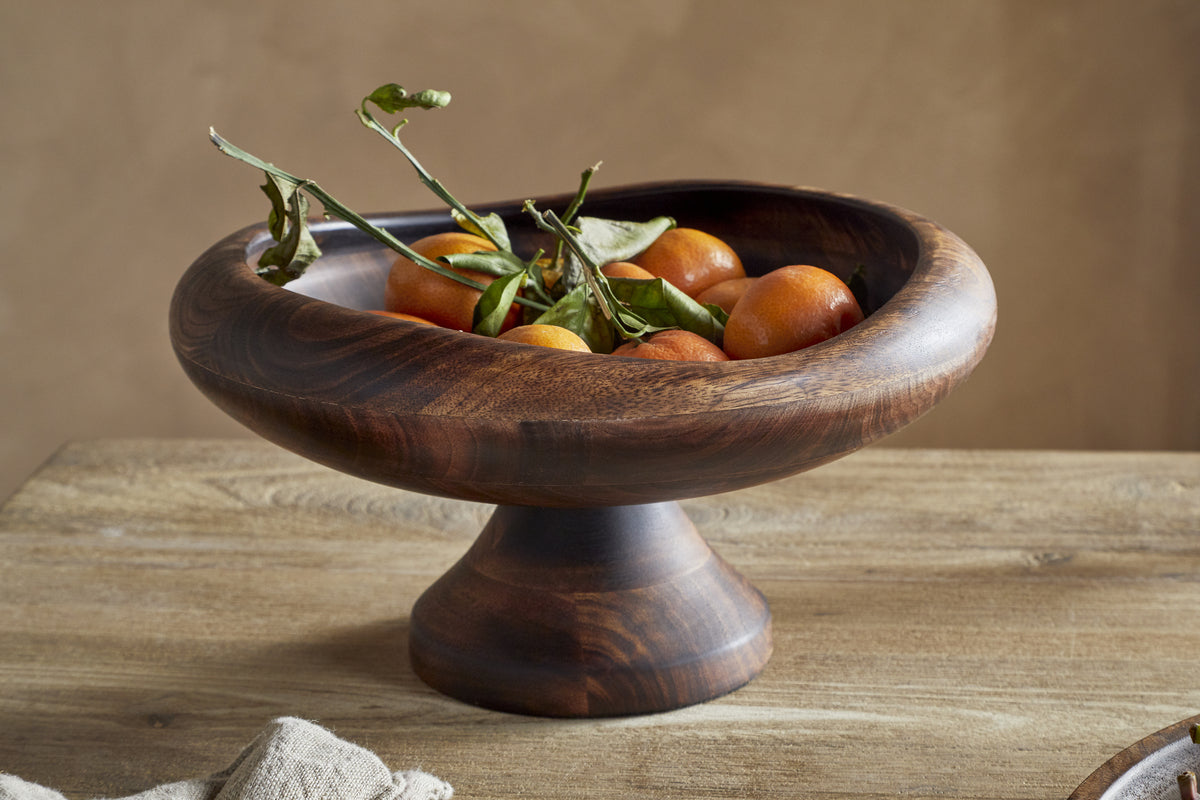Sindar Pedestal Bowl - Natural-SERVEWARE-Nkuku