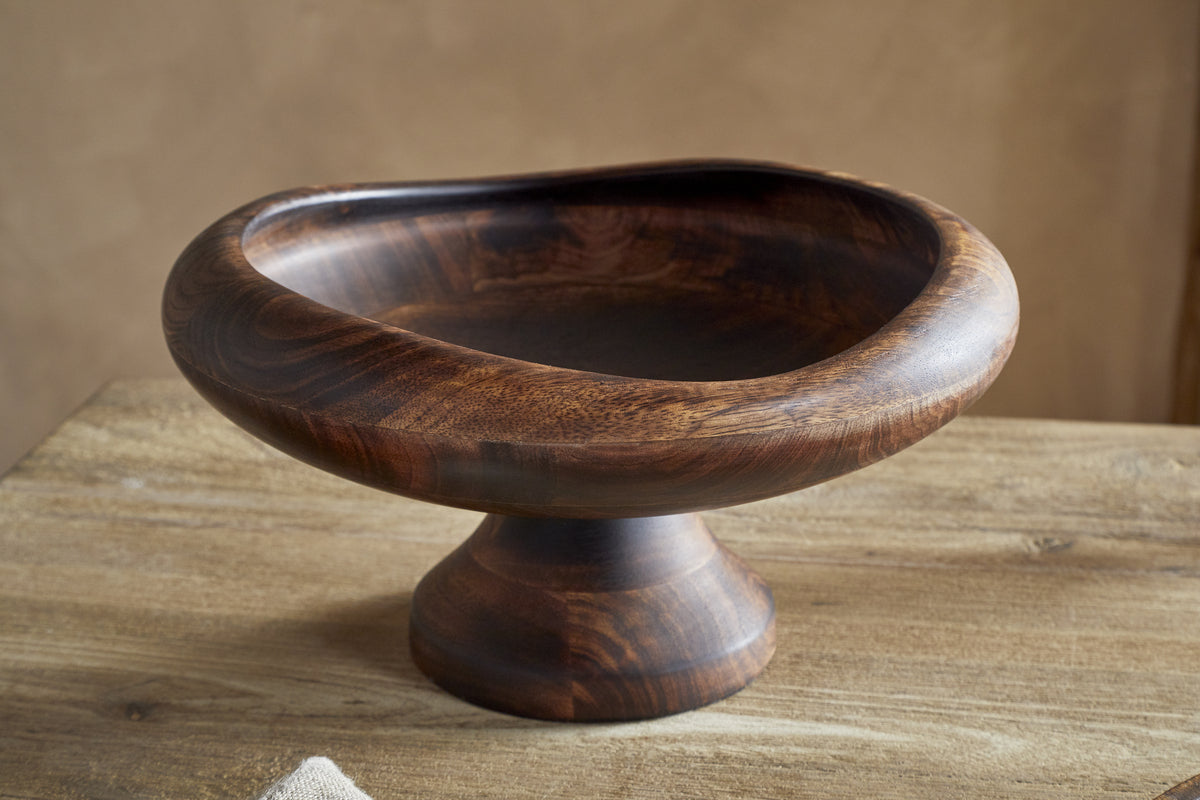 Sindar Pedestal Bowl - Natural-SERVEWARE-Nkuku