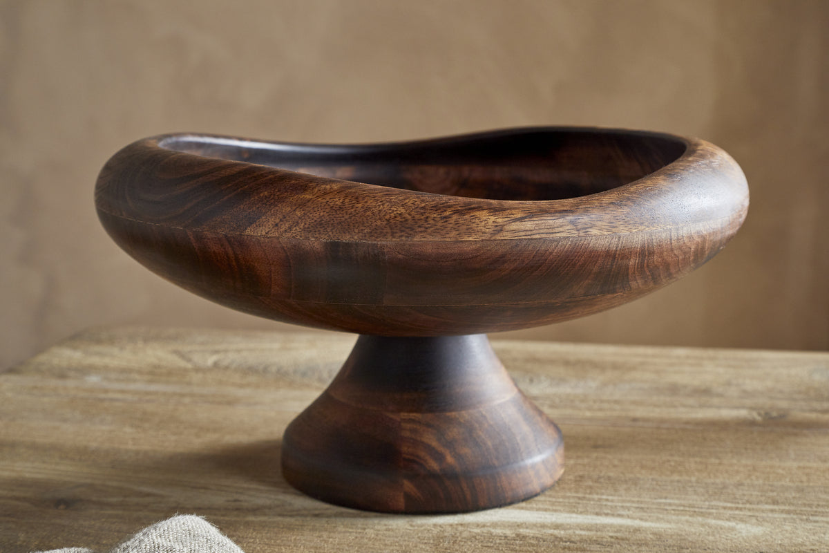 Sindar Pedestal Bowl - Natural-SERVEWARE-Nkuku