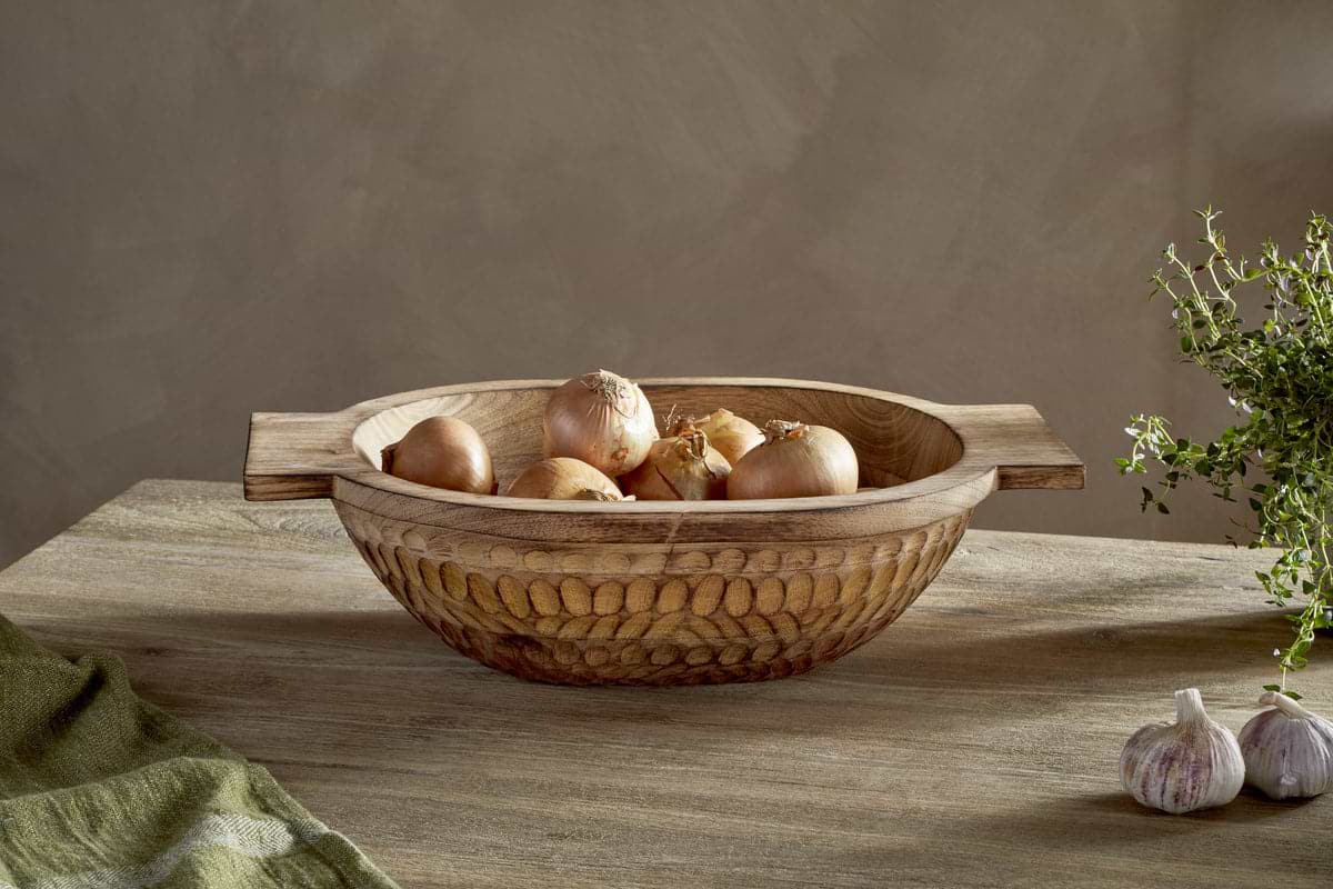 Pyaar Serving Bowl - Natural - Large-SERVEWARE-Nkuku