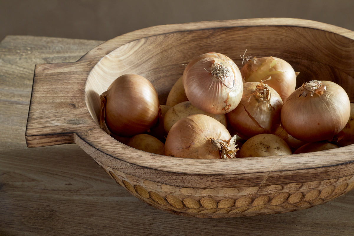 Pyaar Serving Bowl - Natural - Large-SERVEWARE-Nkuku
