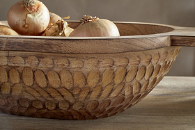 Pyaar Serving Bowl - Natural - Large-SERVEWARE-Nkuku
