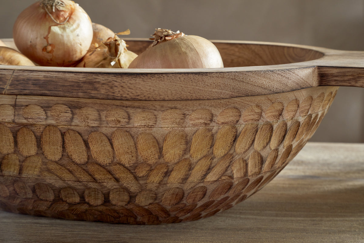 Pyaar Serving Bowl - Natural - Large-SERVEWARE-Nkuku