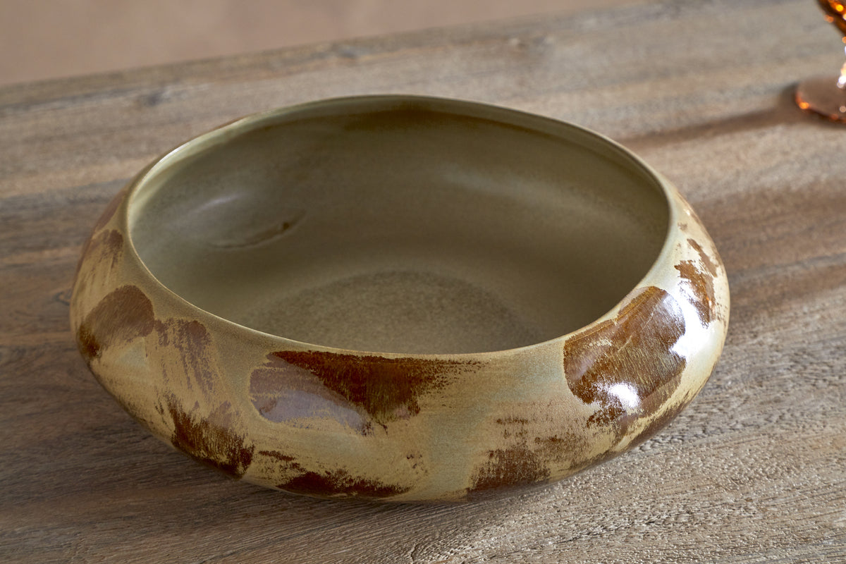 Terra Serving Bowl - Khaki Green-SERVEWARE-Nkuku