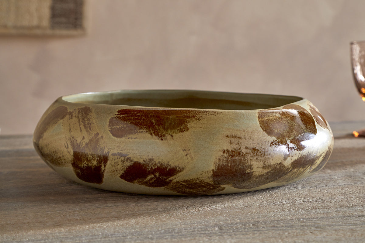 Terra Serving Bowl - Khaki Green-SERVEWARE-Nkuku