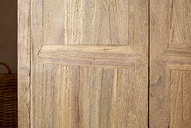 Iya Reclaimed Wood Wardrobe - Natural-BEDROOM FURNITURE-Nkuku
