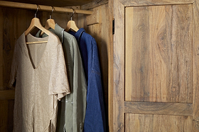 Iya Reclaimed Wood Wardrobe - Natural-BEDROOM FURNITURE-Nkuku