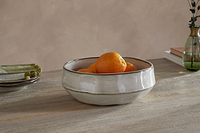 Pedra Serving Bowl - Pewter-SERVEWARE-Nkuku