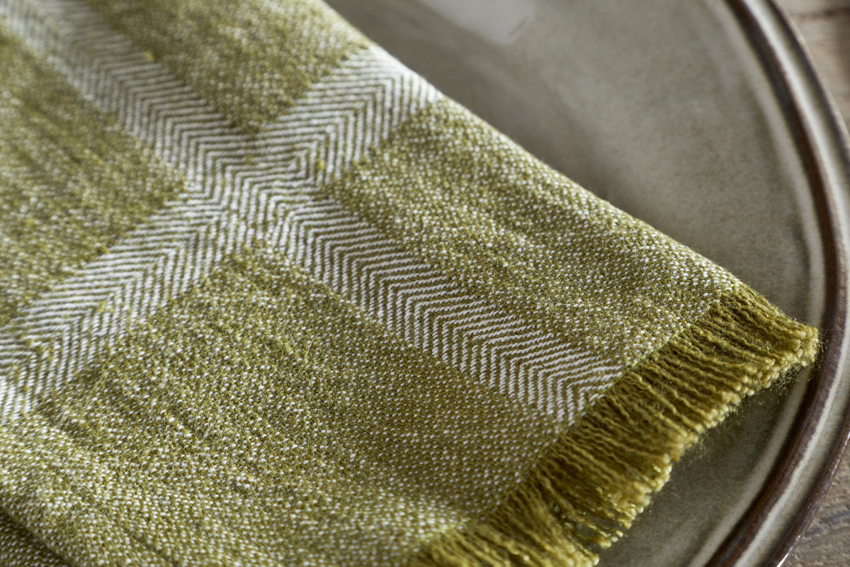 Shanta Napkin - Green-KITCHEN & DINING ACCESSORIES-Nkuku