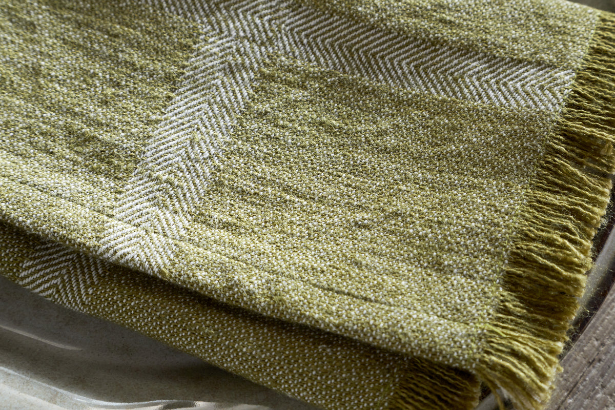 Shanta Napkin - Green-KITCHEN & DINING ACCESSORIES-Nkuku