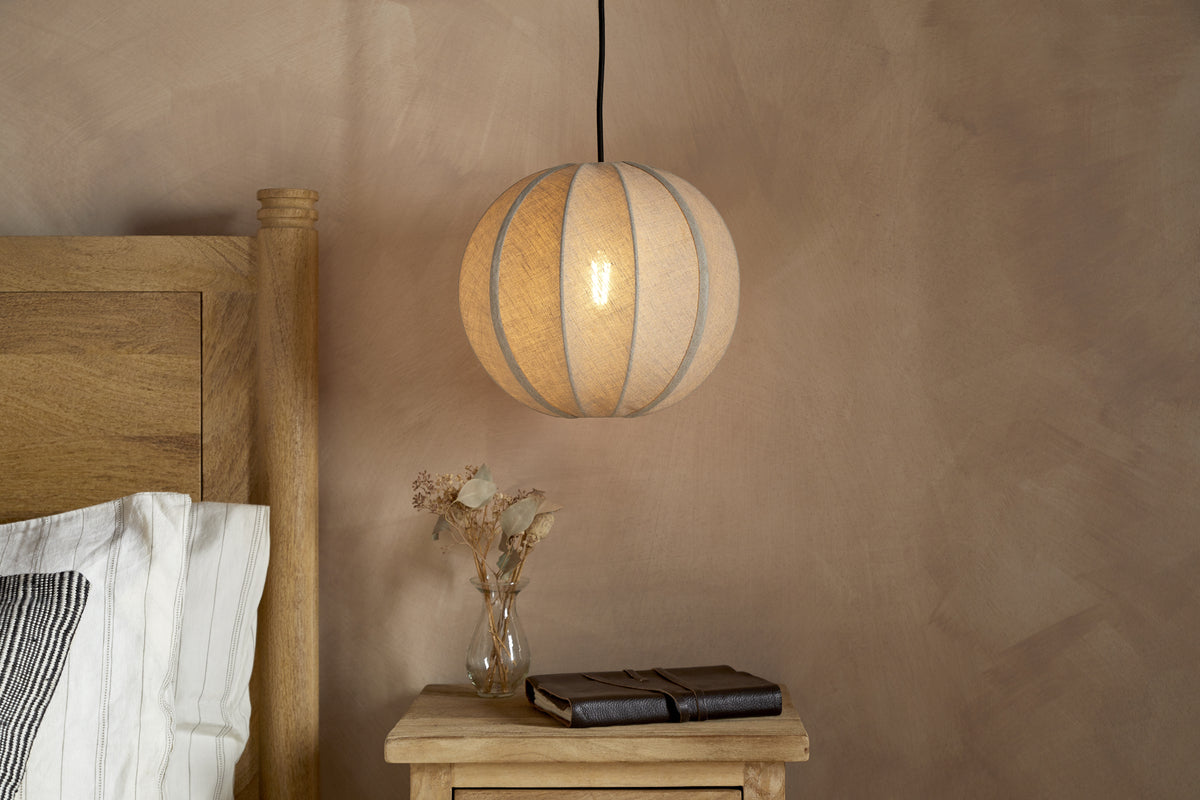 Dharini Linen Lampshade - Natural-SHADES-Nkuku