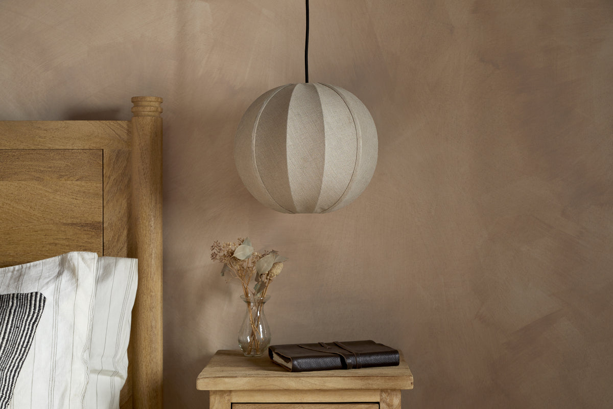 Dharini Linen Lampshade - Natural-SHADES-Nkuku