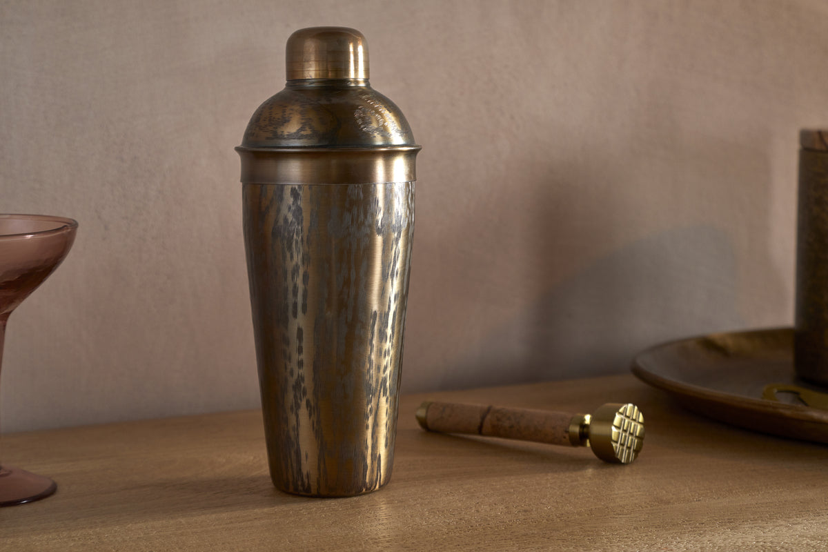 Dheema Cocktail Shaker - Bronze-KITCHEN & DINING ACCESSORIES-Nkuku