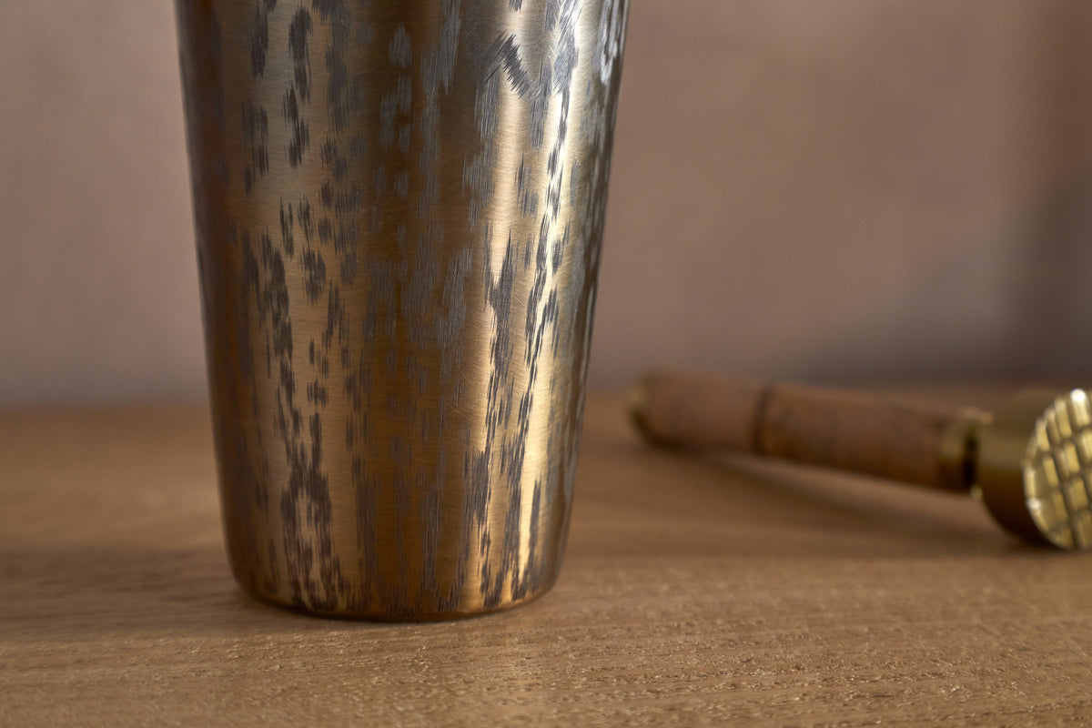 Dheema Cocktail Shaker - Bronze-KITCHEN & DINING ACCESSORIES-Nkuku