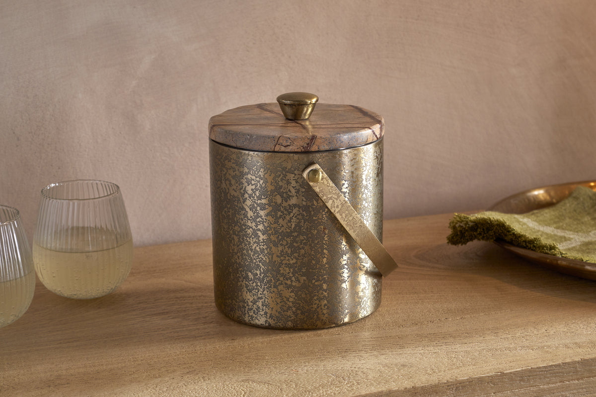 Amaya Ice Bucket - Aged Antique-KITCHEN & DINING ACCESSORIES-Nkuku