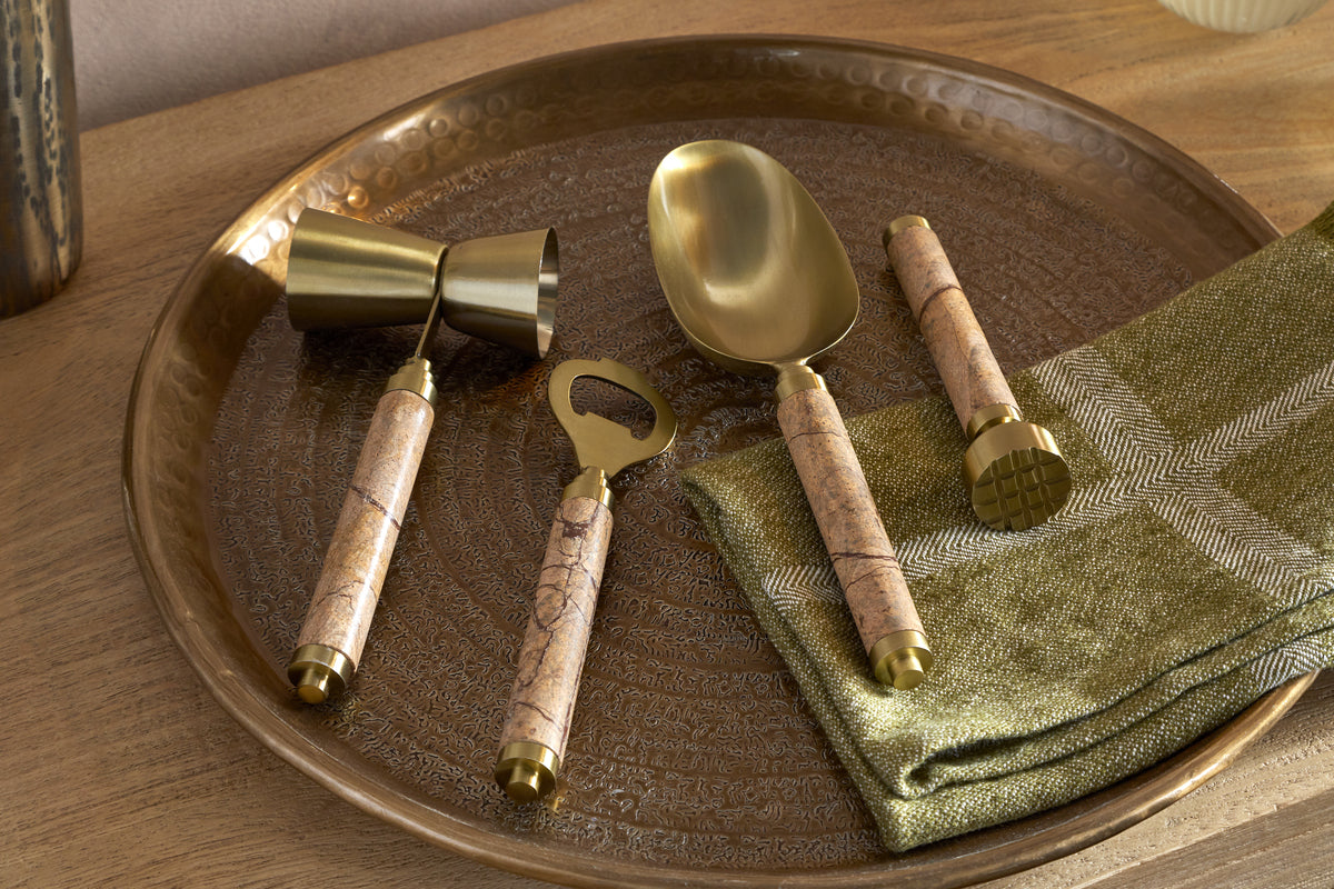 Amaya Cocktail Set - Aged Antique - (Set of 4)-KITCHEN & DINING ACCESSORIES-Nkuku
