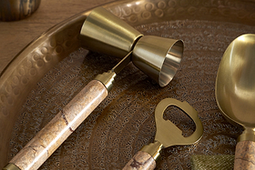 Amaya Cocktail Set - Aged Antique - (Set of 4)-KITCHEN & DINING ACCESSORIES-Nkuku