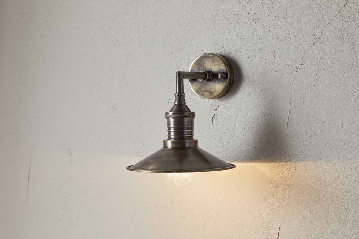 Najja Brass Wall Lamp - Antique Brass-LIGHTS-Nkuku