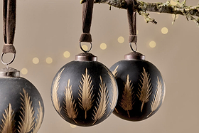 Nalguna Baubles - (Set of 4)-CHRISTMAS DECORATIONS-Nkuku