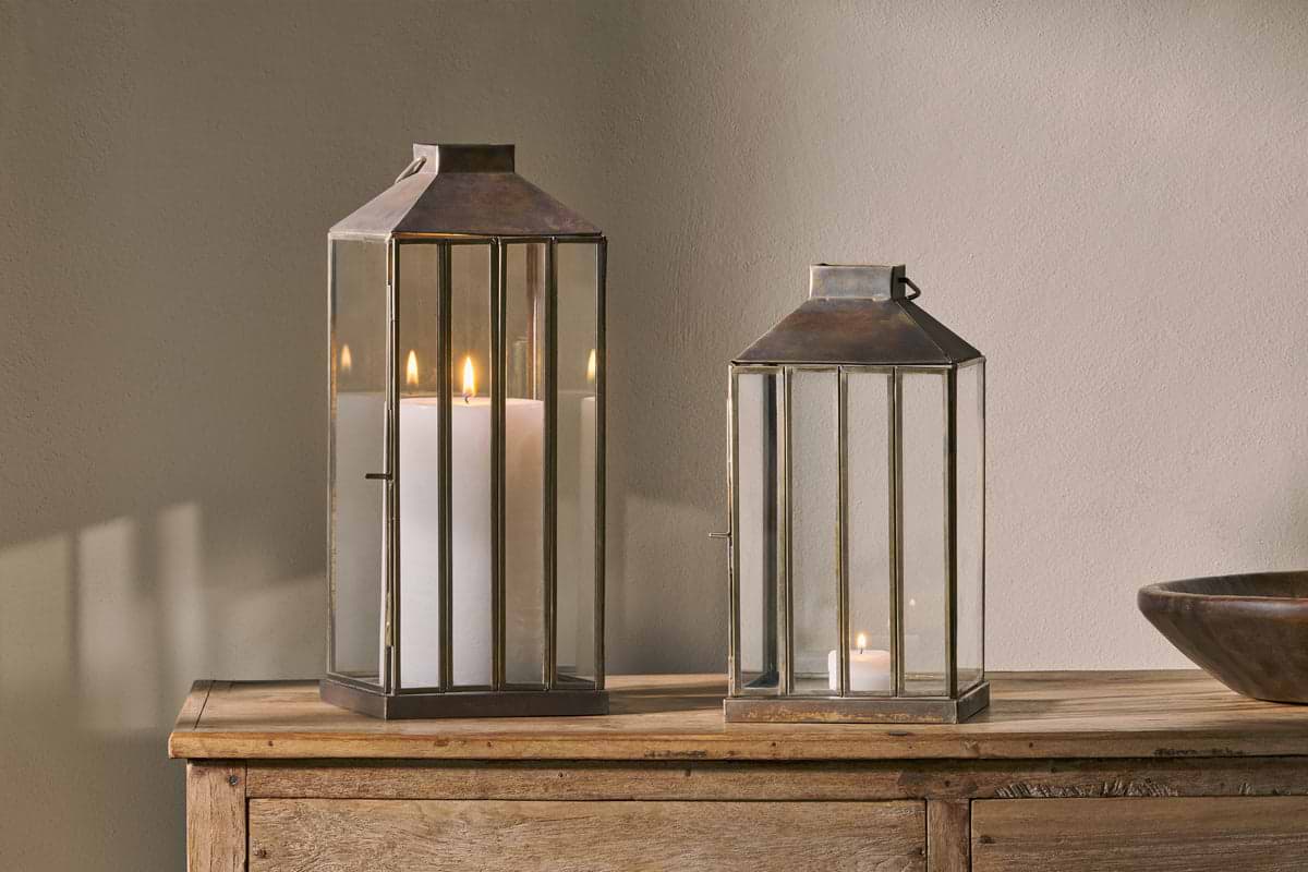 Nampo Lantern - Aged Antique-CANDLES HOLDERS & LANTERNS-Nkuku