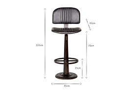 Narwana Bar Chair - Aged Black