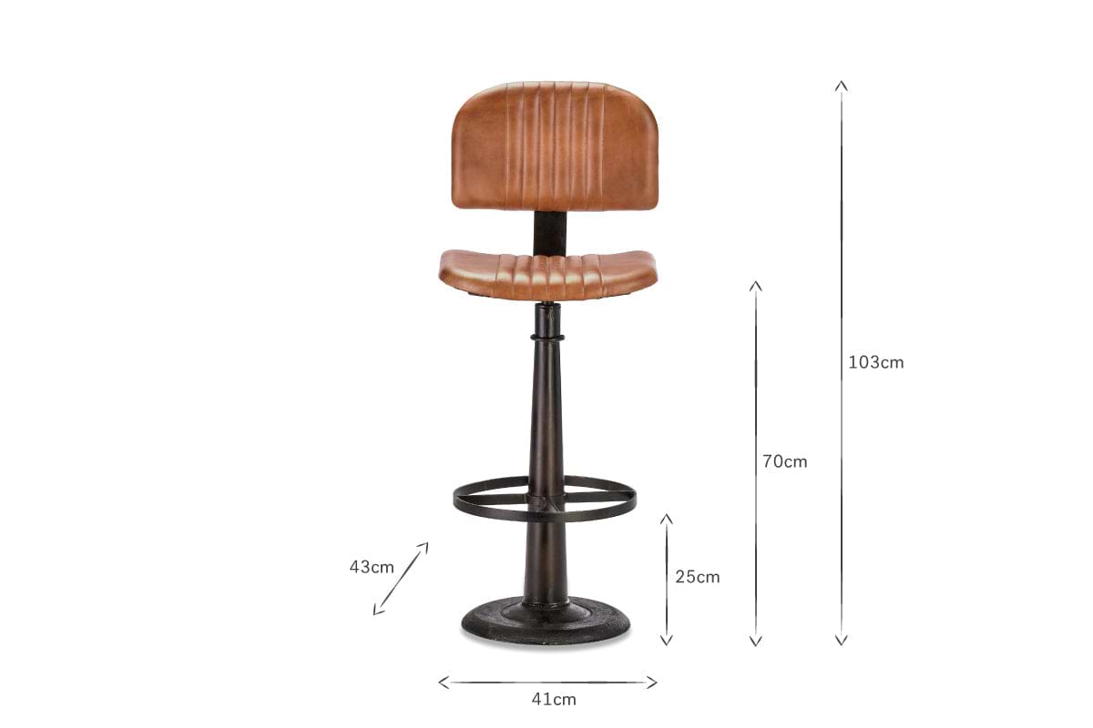 Narwana Bar Chair - Aged Tan