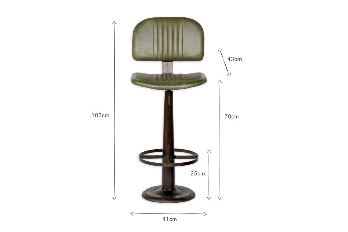 Narwana Bar Chair - Rich Green