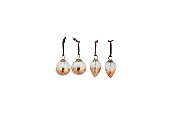 Nevasa Baubles - Clear & Antique Copper (Set of 4)