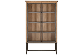 Nirvi Wood & Iron Cabinet - Black