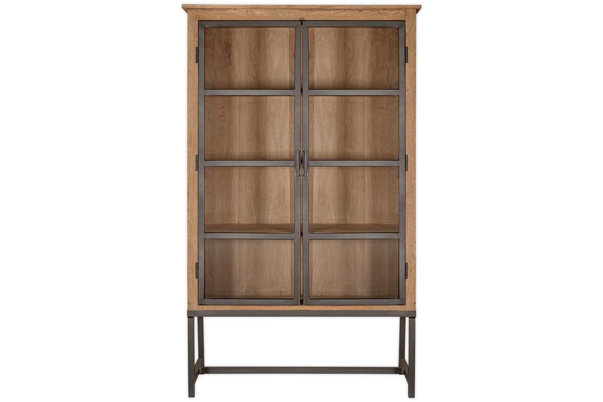 Nirvi Wood & Iron Cabinet - Black