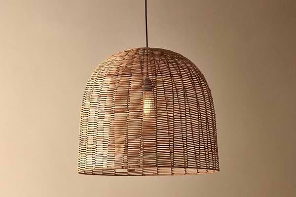 Noko Wicker Dome Pendant - Large-LIGHTS-Nkuku