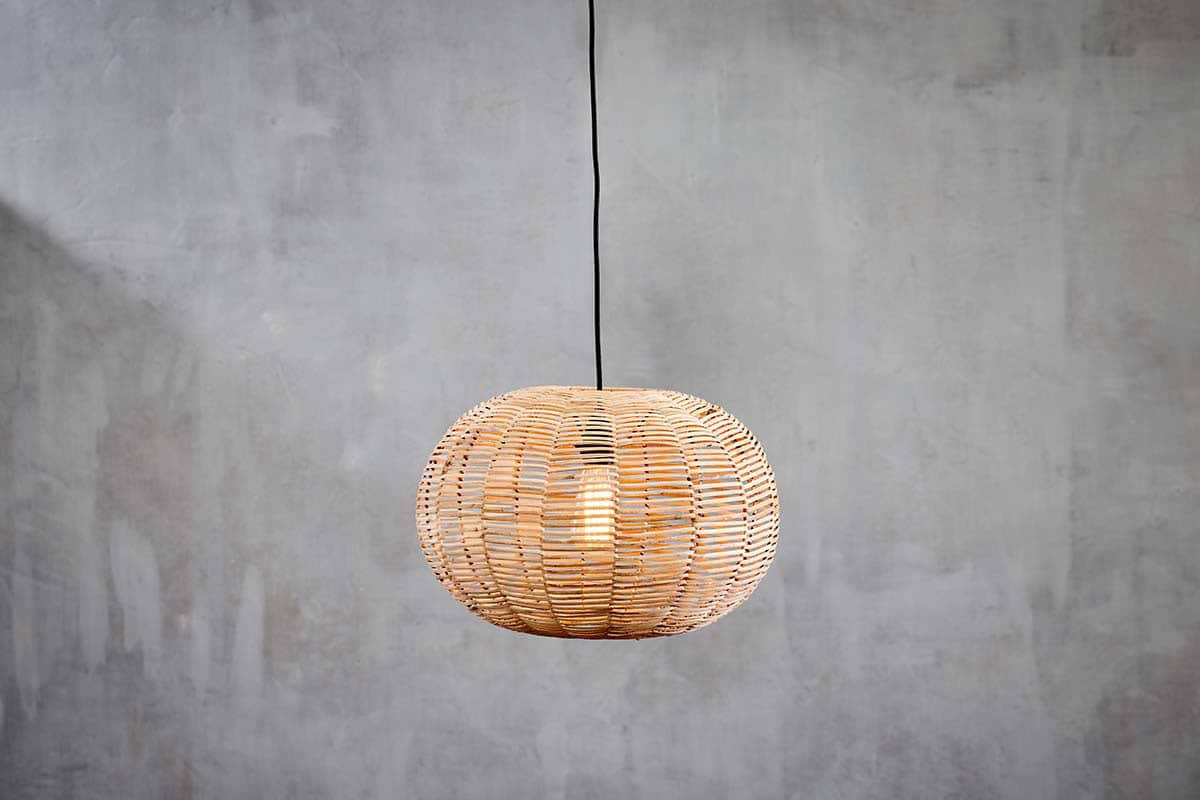 Noko Wicker Round Pendant - Natural - Large-LIGHTS-Nkuku