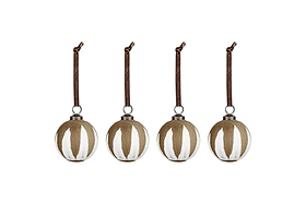 Nori Baubles - Gold & Cream - (Set of 4)