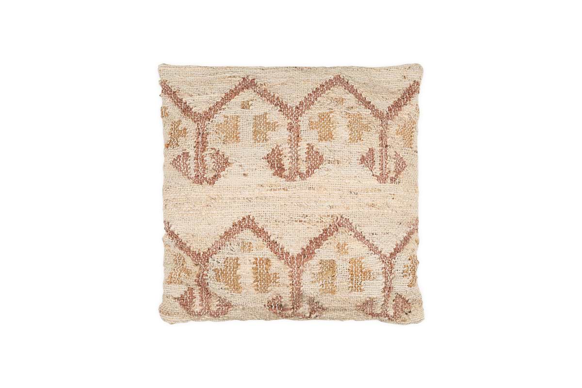 Nuvali Cotton & Jute Cushion Cover - Rust
